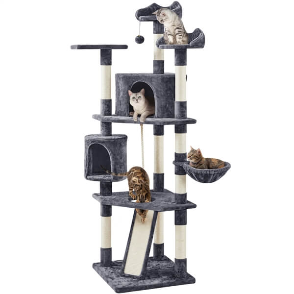 Yaheetech Cat Tree with Scratching Post 79 Inch - Image 3