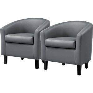 Yaheetech Upholstered Barrel Chair
