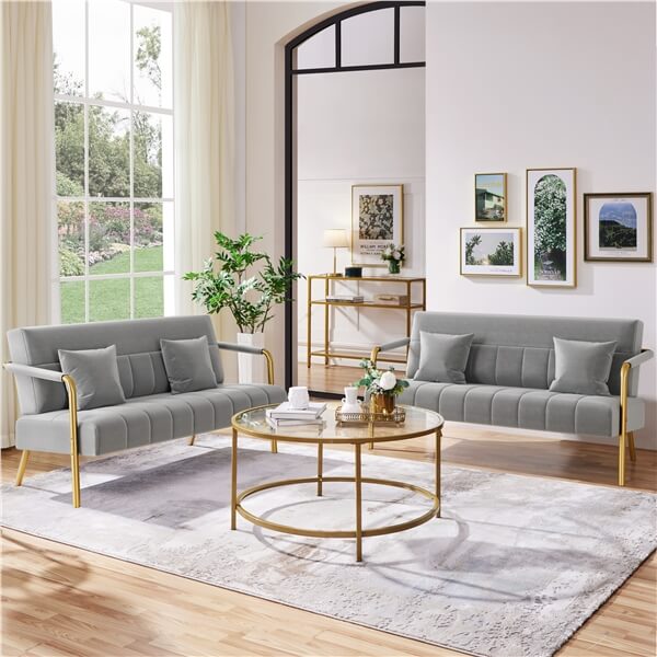 Yaheetech 56.6??W Modern Loveseat 2 Seater Sofa - Image 8