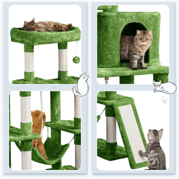 Yaheetech Cat Tree Cat Tower 63in - Image 4