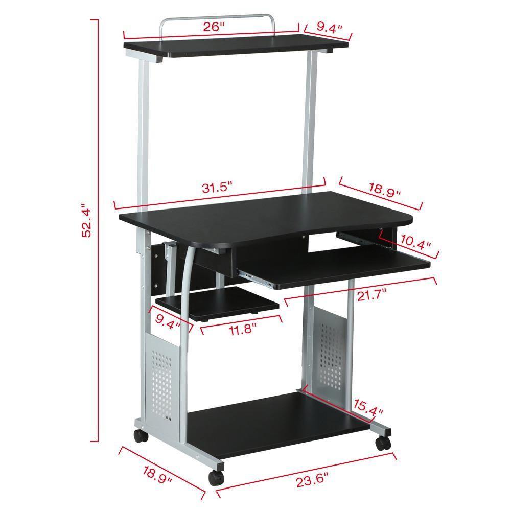 Yaheetech 3 Tiers Mobile Computer Desk - Image 3
