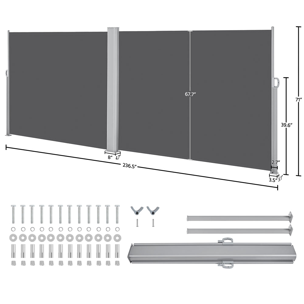 Yaheetech 236 x 71in Double Side Awning - Image 3