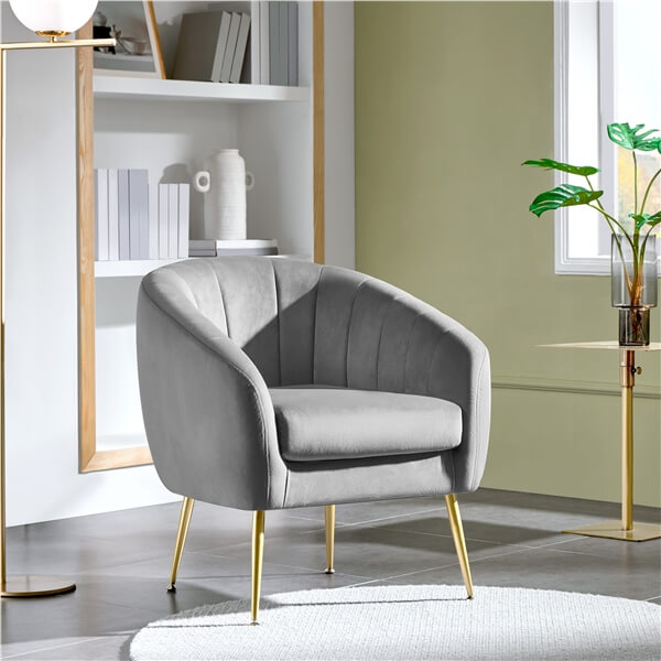 Yaheetech Velvet Accent Chair - Image 7