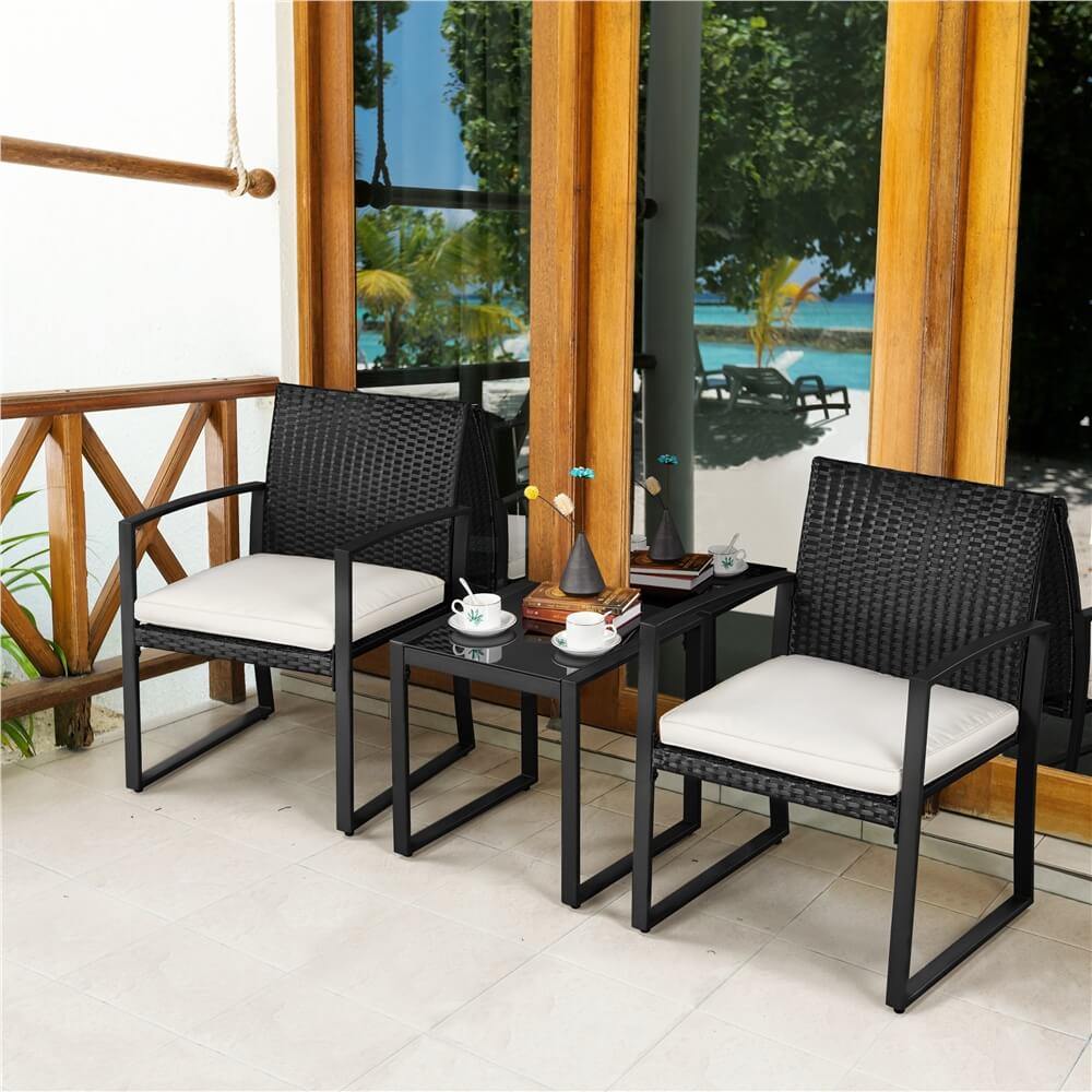 Yaheetech 3 Piece Patio Bistro Set