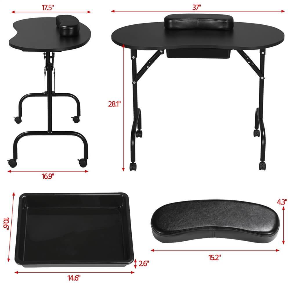 Yaheetech 37-inch Manicure Table - Image 4