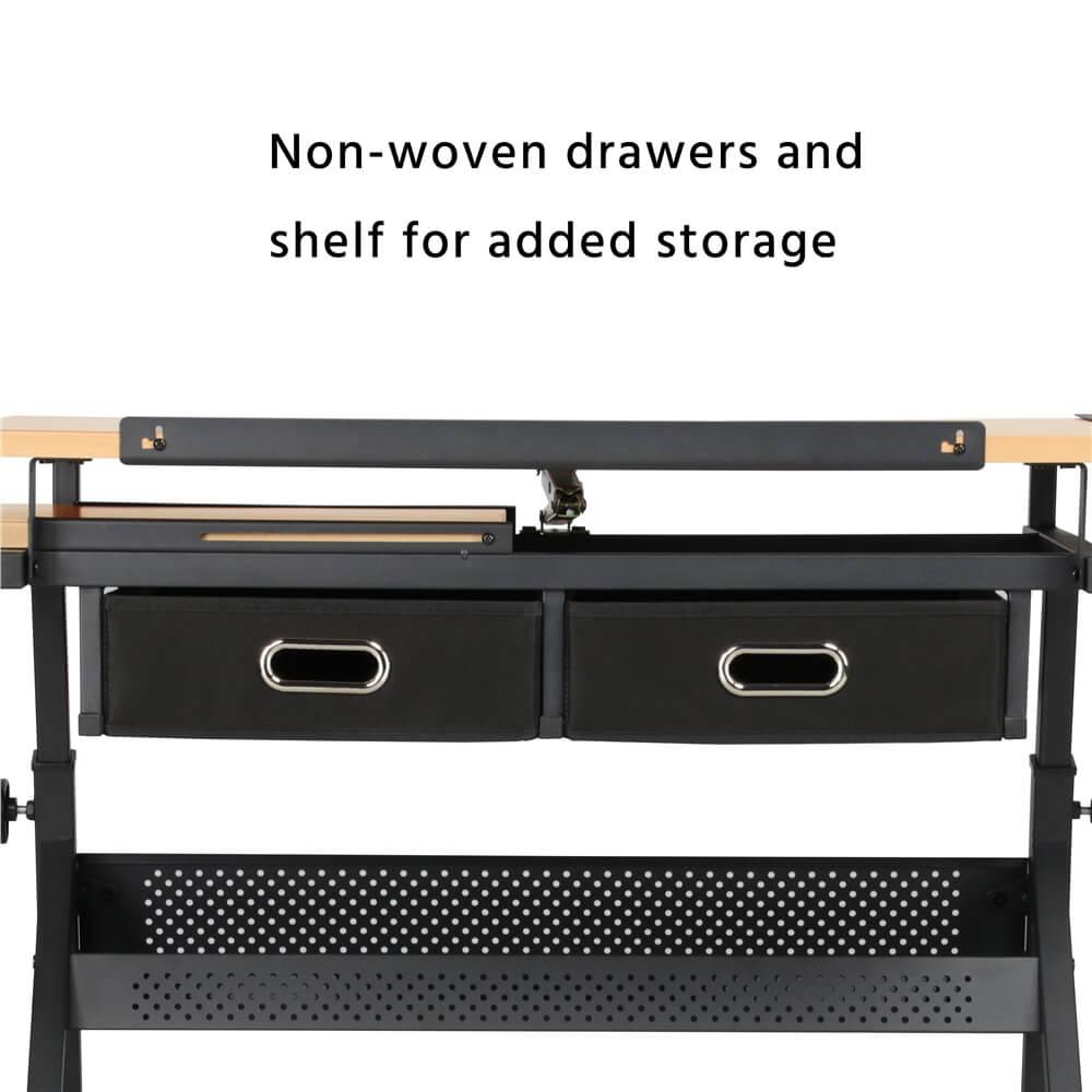 Yaheetech Height Adjustable Drawing Table Desk Work Station - Image 4