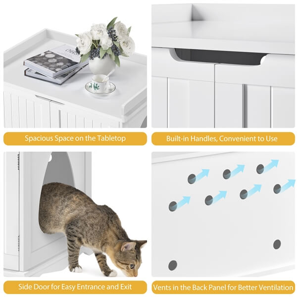 Yaheetech Cat Litter Box Enclosure - Image 4