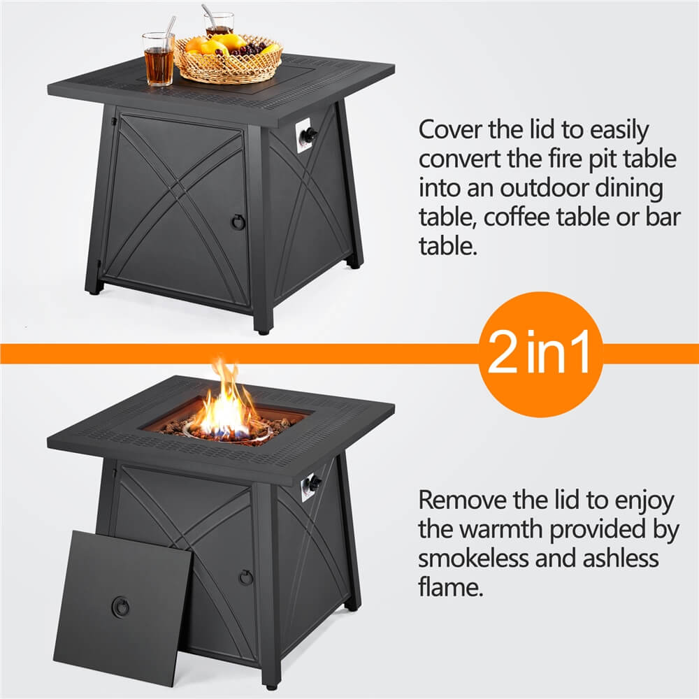 Yaheetech 28 Inch Propane Fire Pit Table - Image 5