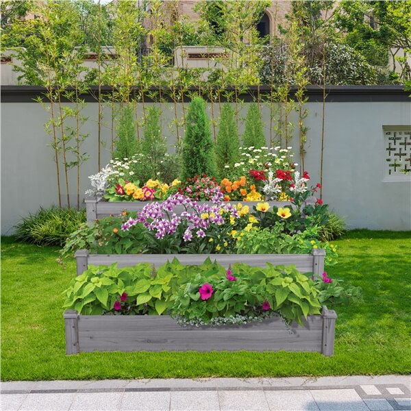 Yaheetech 3 Tier Raised Garden Bed Fir Wood - Image 9
