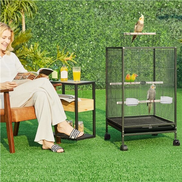 Yaheetech 35 inch Wrought Iron Bird Cage - Image 5