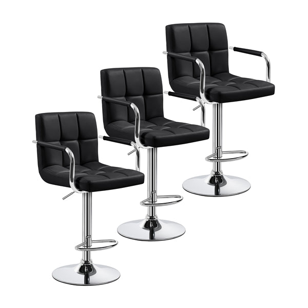 Yaheetech PU Leather Adjustable Swivel Barstools - Image 6