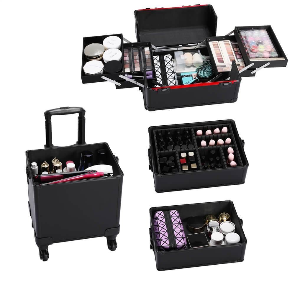 Yaheetech Professional Makeup Train Case 4 In 1 - Image 9