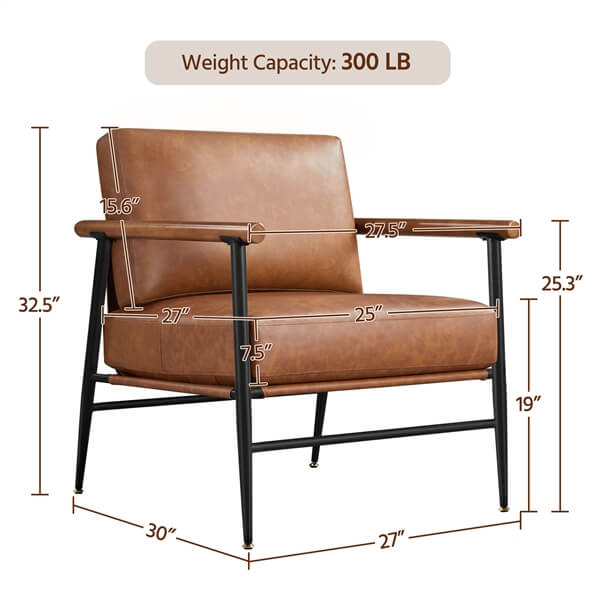 Yaheetech PU Leather Living Room Chair - Image 6
