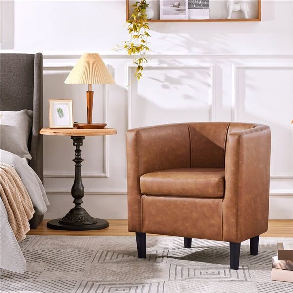 Yaheetech Accent Chair. PU Leather - Image 5