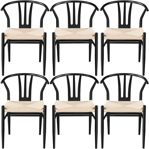 Yaheetech 2PCS Weave Arm Chair - Image 4