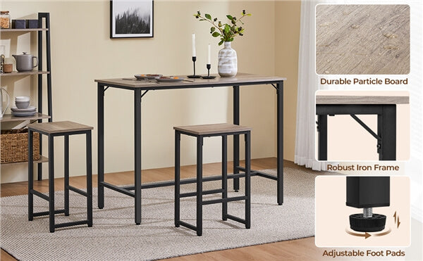 Yaheetech 3 Piece Dining Table Set - Image 4