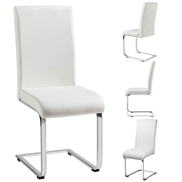 Yaheetech Dining Chairs Set of 6 Modern Faux Leather - Image 4