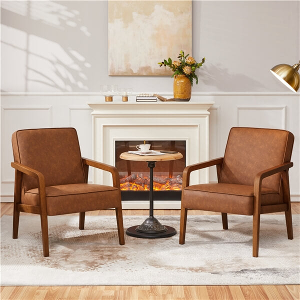 Yaheetech Mid-Century Modern Upholstered Lounge Chair - Image 15