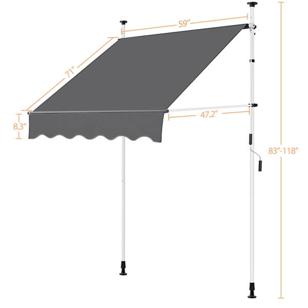 Yaheetech Manual Retractable Awning - Image 5