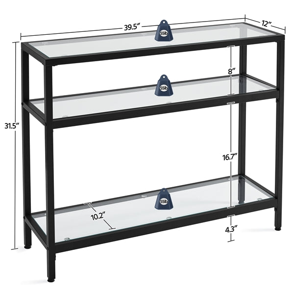 Yaheetech Tempered Glass Console Table - Image 3