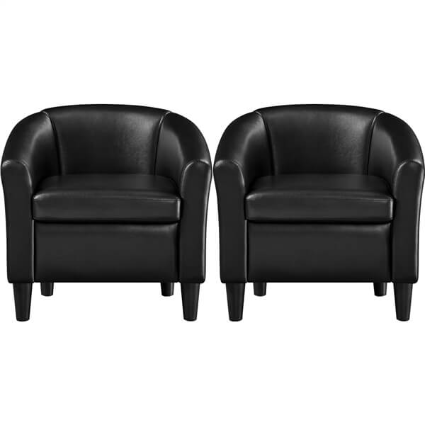 Yaheetech Upholstered Barrel Chair - Image 3