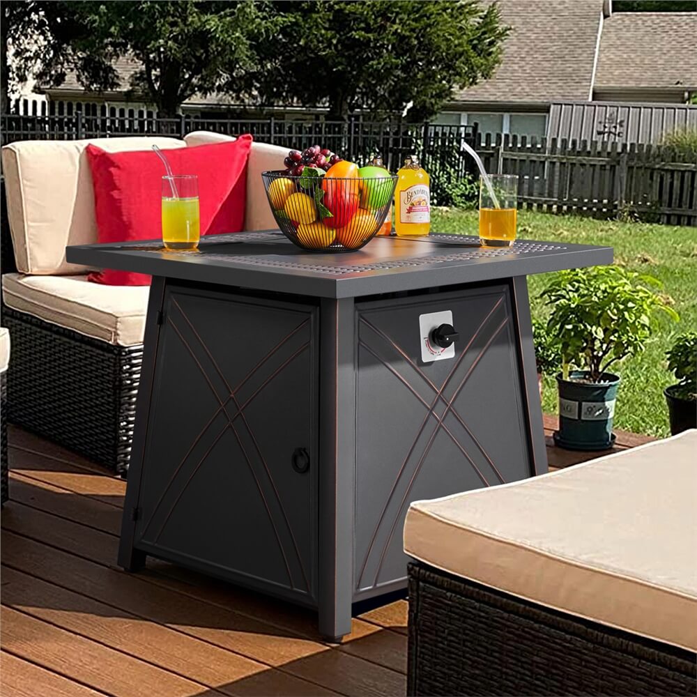 Yaheetech 28'' Propane Fire Pit Table - Image 8