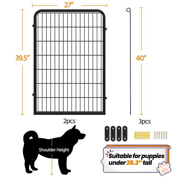 Yaheetech 39.5?? Tall 2/6 Panels Dog Playpen - Image 4