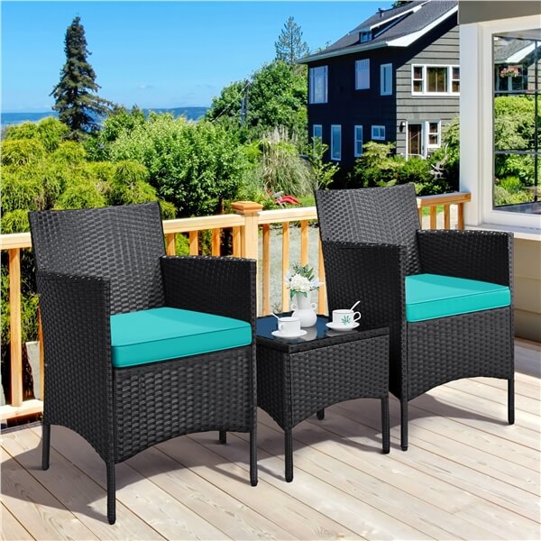 Yaheetech 3 Pieces Patio Porch Furniture Sets