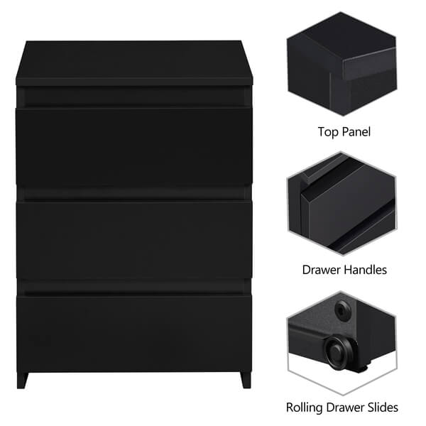 Yaheetech Nightstand with Drawer - Image 5