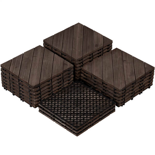 Yaheetech Wood Flooring Tiles 12 x 12 - Image 4