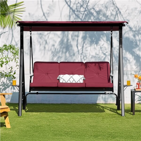 Yaheetech 3-Seat Outdoor Patio Swing Chair - Image 7