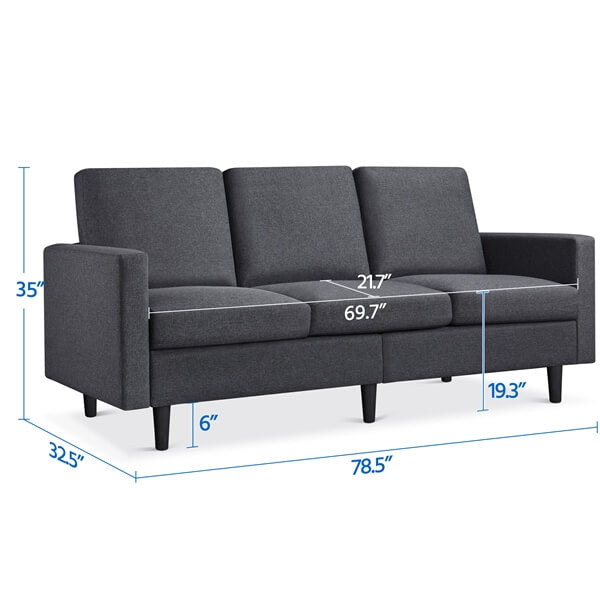 Yaheetech Contemporary 3-Seater Sofa - Image 4