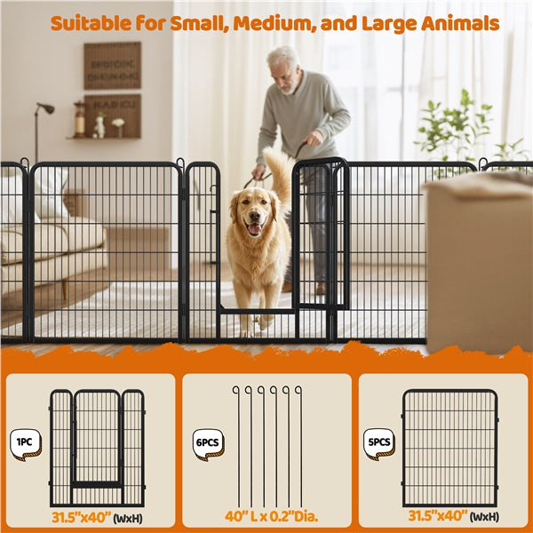 Yaheetech Wide Panel Dog Playpen. 6 Panels 24/40 inch - Image 5