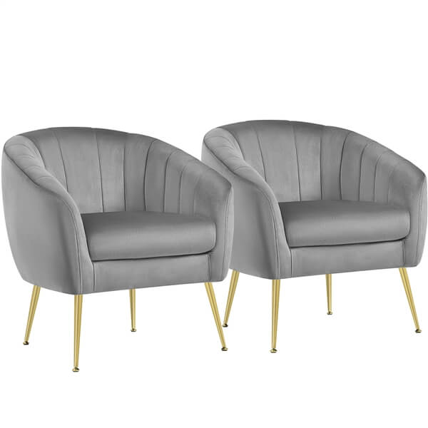 Yaheetech Velvet Accent Chair - Image 3