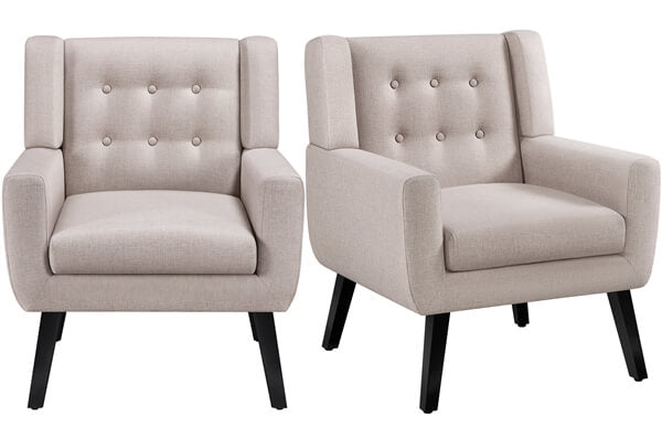 Yaheetech Modern Button Tufted Armchair - Image 3