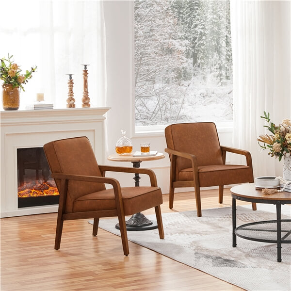 Yaheetech Mid-Century Modern Upholstered Lounge Chair - Image 16
