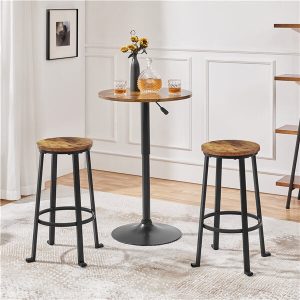 Yaheetech 26/29.5 inch Industrial Counter Barstools Set of 2