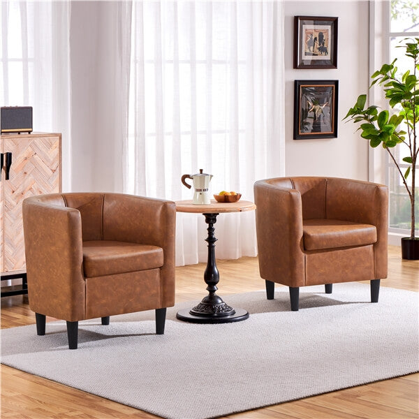 Yaheetech Accent Chair. PU Leather - Image 6