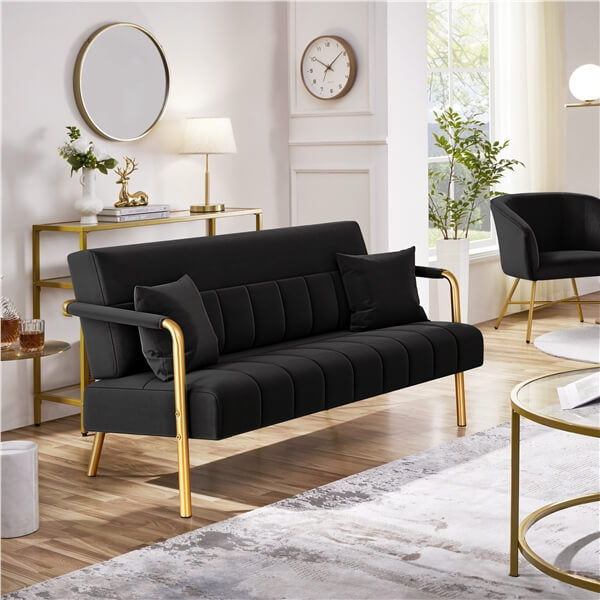 Yaheetech 30 W Modern Sofa Small Sofa Luxurious Velvet Fabric - Image 10