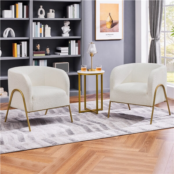 Yaheetech Modern Boucle Armchair - Image 12