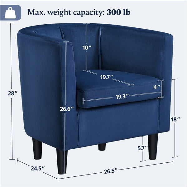 Yaheetech Barrel-Shaped Accent Chair - Image 5