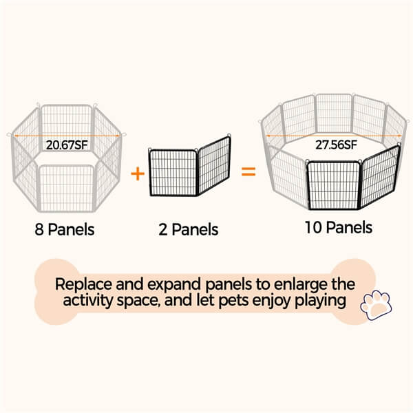 Yaheetech Dog Playpen Outdoor. 32 inch 2 Panels - Image 4