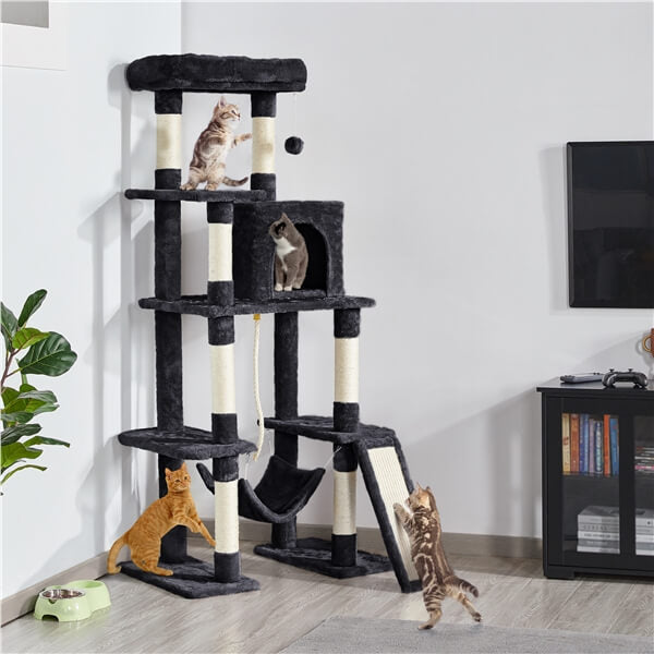 Yaheetech 63?? Tall Multilevel Cat Tree - Image 10