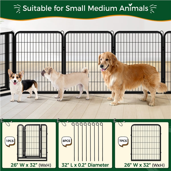 Yaheetech Dog Playpen Outdoor. 32 inch 8/12 Panels - Image 6