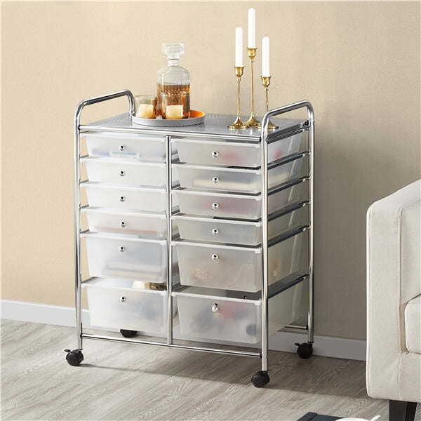 Yaheetech 12 Drawers Rolling Storage Cart - Image 9