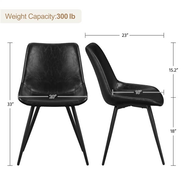 Yaheetech Dining Chairs Set of 2 Modern Upholstered Dining Room Chairs - Image 8