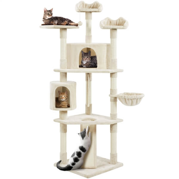 Yaheetech Cat Tree with Scratching Post 79 Inch - Image 5