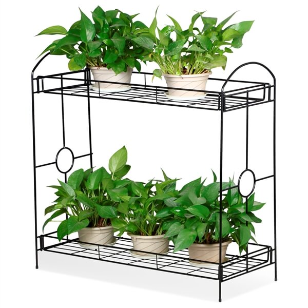Yaheetech Metal Plant Stand 2 Tiers - Image 2