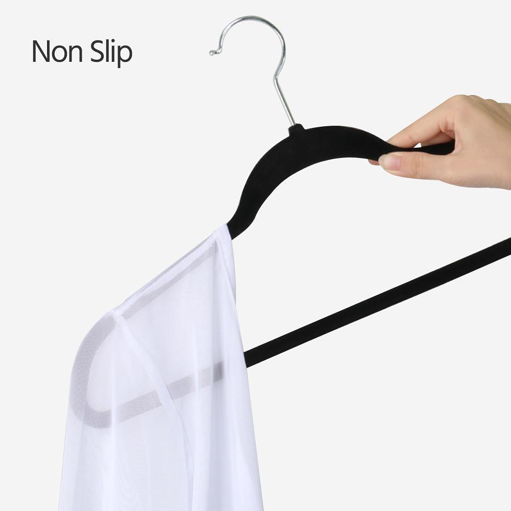 Yaheetech Velvet Hangers Black - Image 5