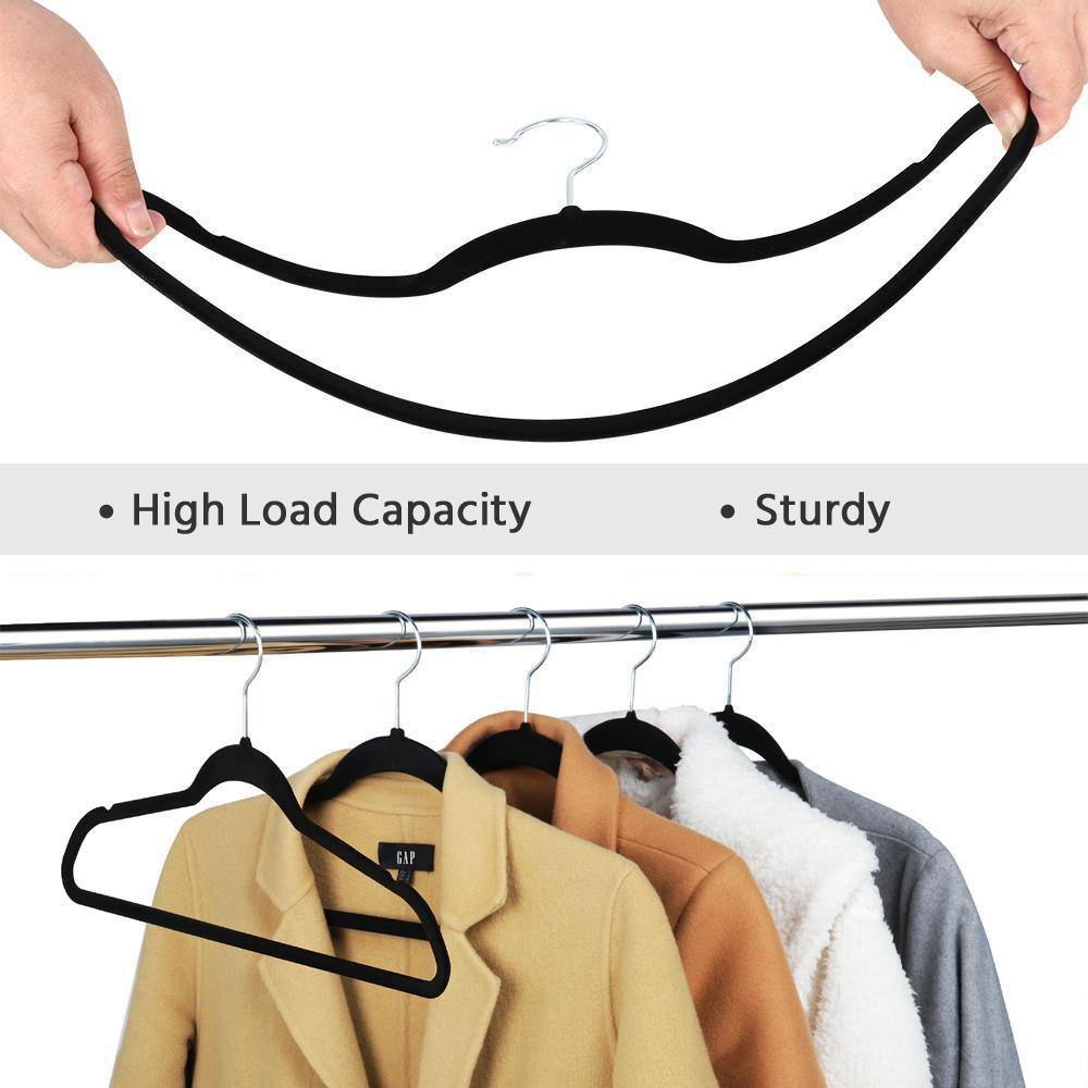 Yaheetech Velvet Hangers Black - Image 4